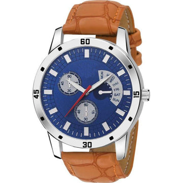 Men's Leather Analog Watch Roposo Clout